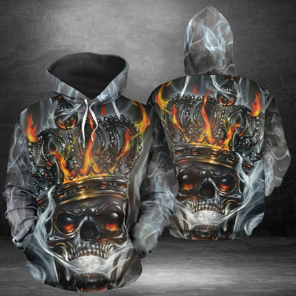Awesome Skull King G5109 - All Over Print Unisex Hoodie