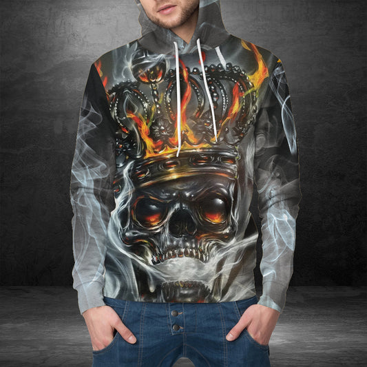 Awesome Skull King G5109 - All Over Print Unisex Hoodie