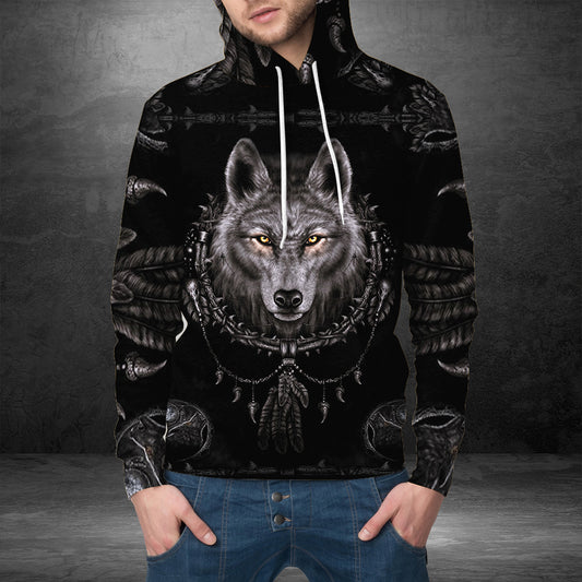 Awesome Wolf G51027 - All Over Print Unisex Hoodie