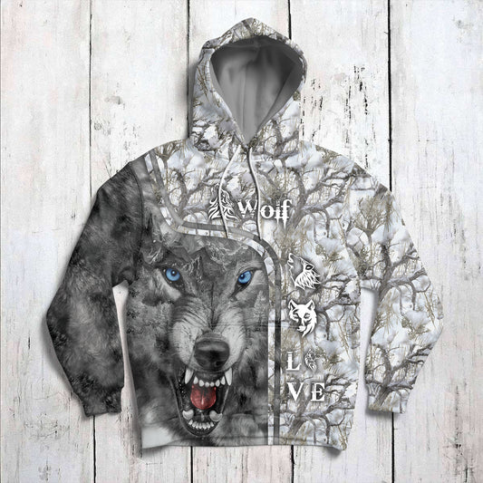 Awesome Wolf G51214 - All Over Print Unisex Hoodie