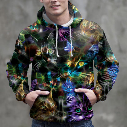 Cat Neon G5109 - All Over Print Unisex Hoodie