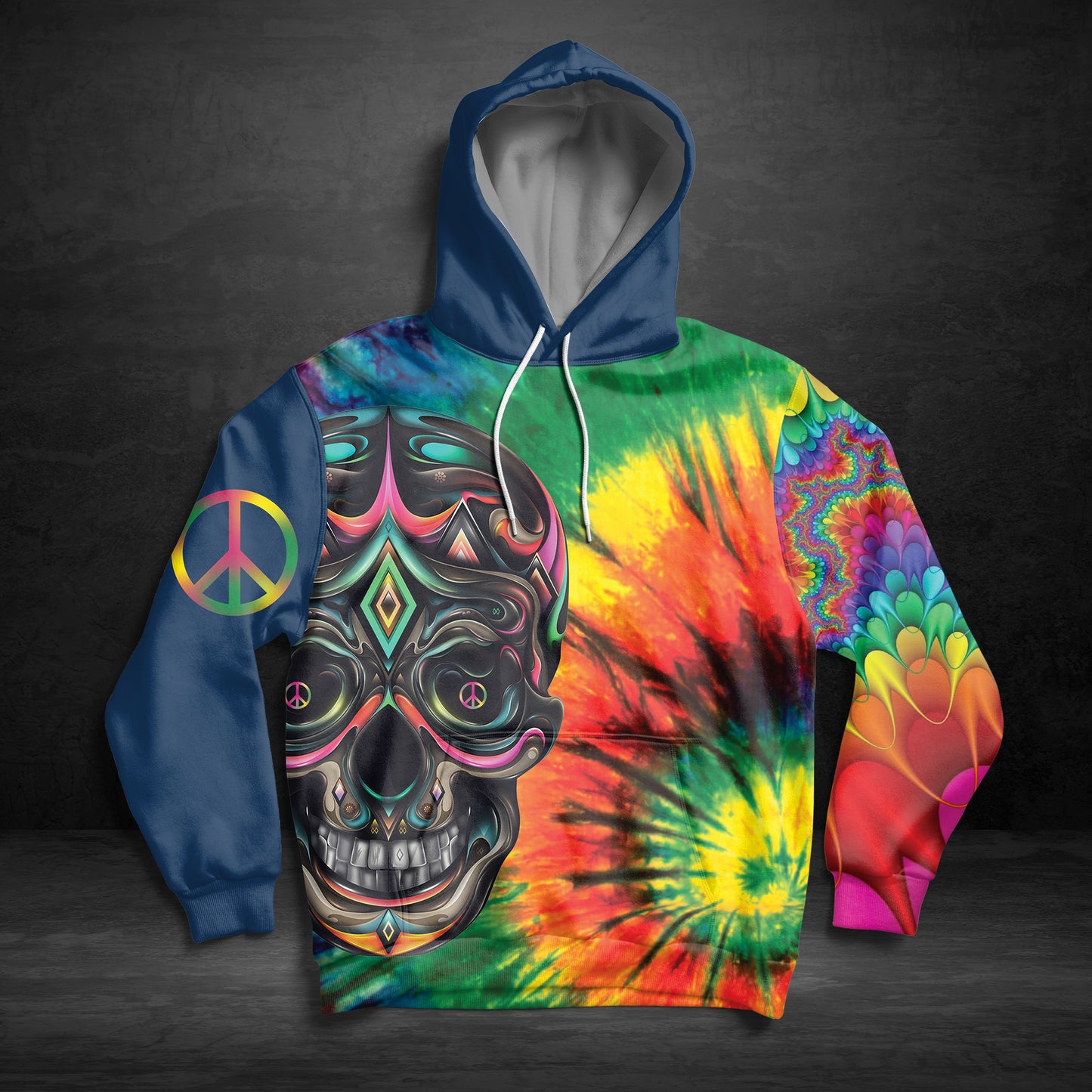 Cool Hippie Skull G5109 - All Over Print Unisex Hoodie