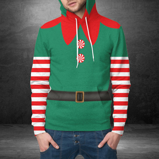 Costume Elf Apparel G5127 unisex womens & mens, couples matching, friends, elf lover, funny family sublimation 3D hoodie christmas holiday gifts (plus size available)