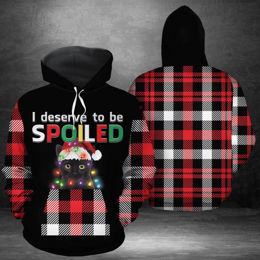 Deserved To Be Spoiled Black Cat G51027 - All Over Print Unisex Hoodie