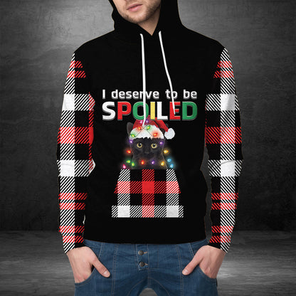 Deserved To Be Spoiled Black Cat G51027 - All Over Print Unisex Hoodie