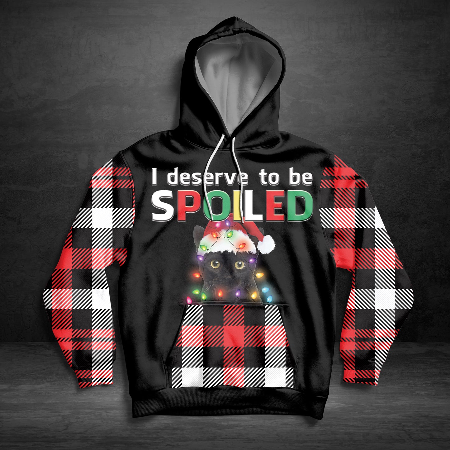 Deserved To Be Spoiled Black Cat G51027 - All Over Print Unisex Hoodie