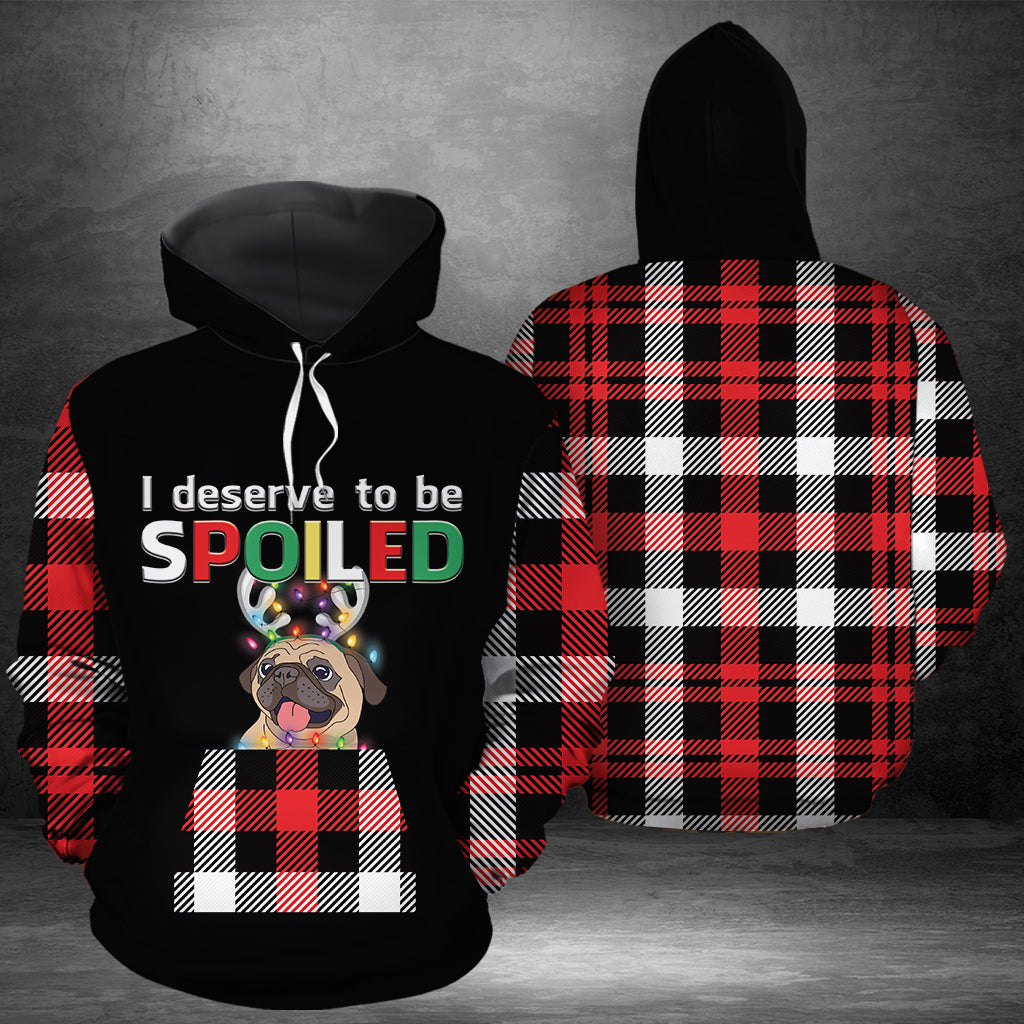 Deserved To Be Spoiled Pug G51027 - All Over Print Unisex Hoodie