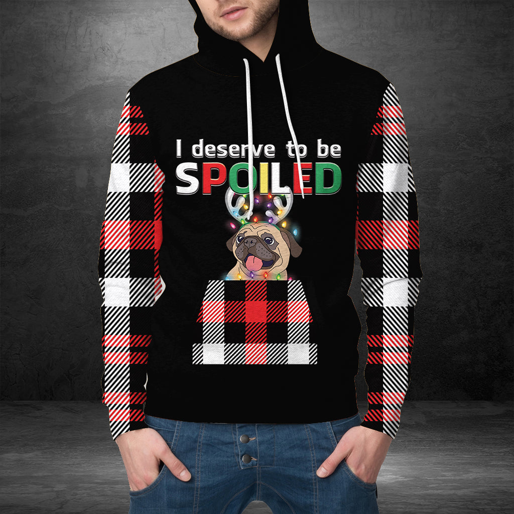 Deserved To Be Spoiled Pug G51027 - All Over Print Unisex Hoodie