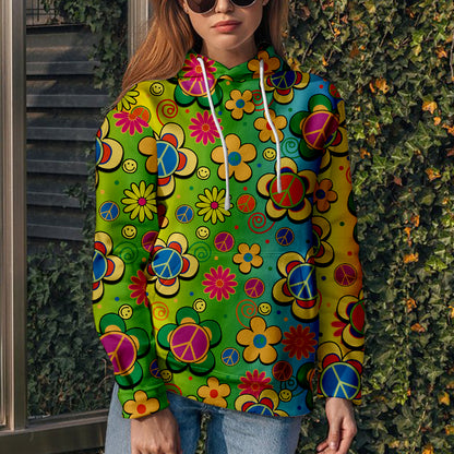 Hippie Peace G51020 - All Over Print Unisex Hoodie