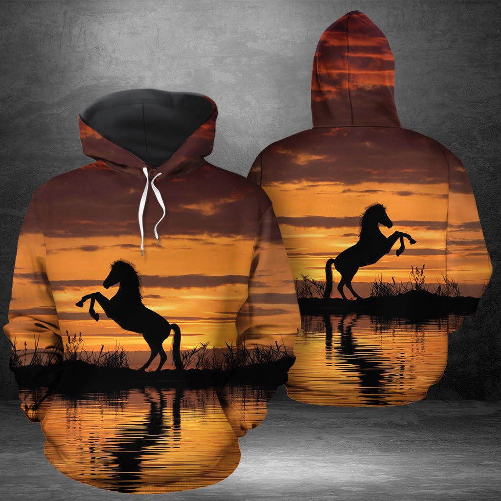 Horse Sunset G51118 - All Over Print Unisex Hoodie