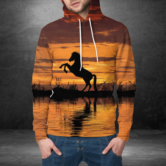 Horse Sunset G51118 - All Over Print Unisex Hoodie