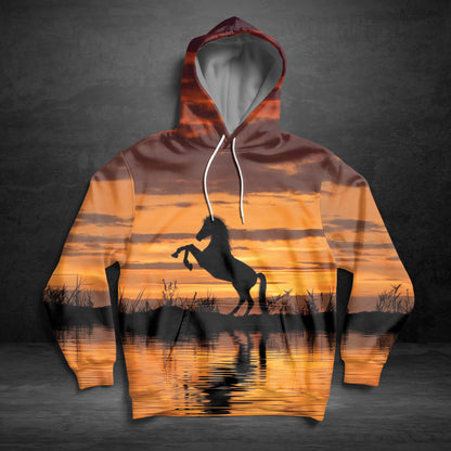 Horse Sunset G51118 - All Over Print Unisex Hoodie