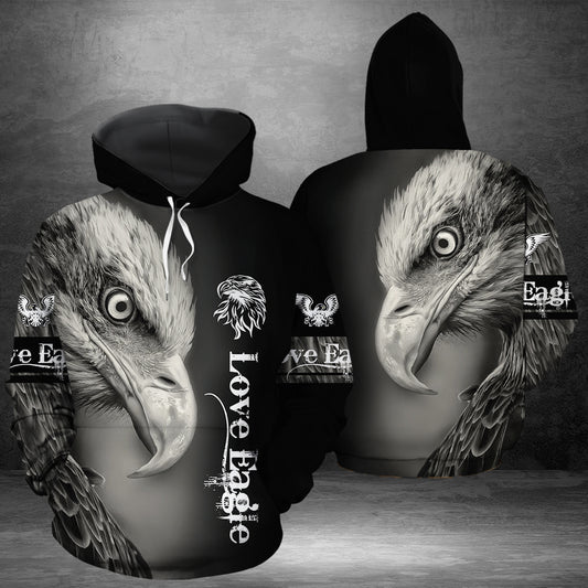 Love 3D Eagle G51027 - All Over Print Unisex Hoodie