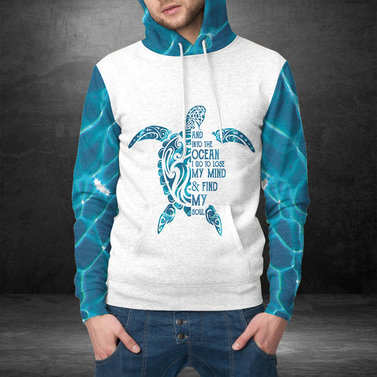 Sea Turtle Into The Ocean G51027 - All Over Print Unisex Hoodie