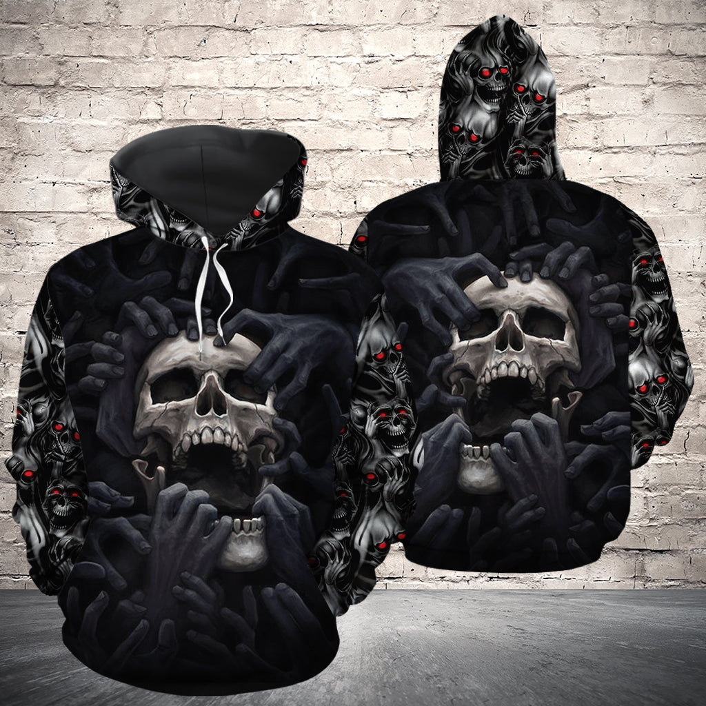 Skull Red Eyes G51019 - All Over Print Unisex Hoodie