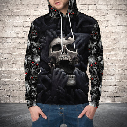 Skull Red Eyes G51019 - All Over Print Unisex Hoodie