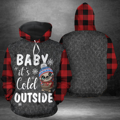 Sloth Baby It‘s Cold Outside G51026 - All Over Print Unisex Hoodie