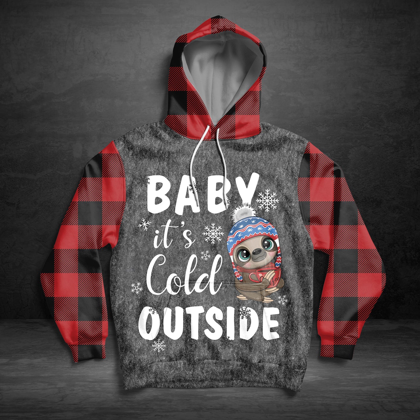 Sloth Baby It‘s Cold Outside G51026 - All Over Print Unisex Hoodie