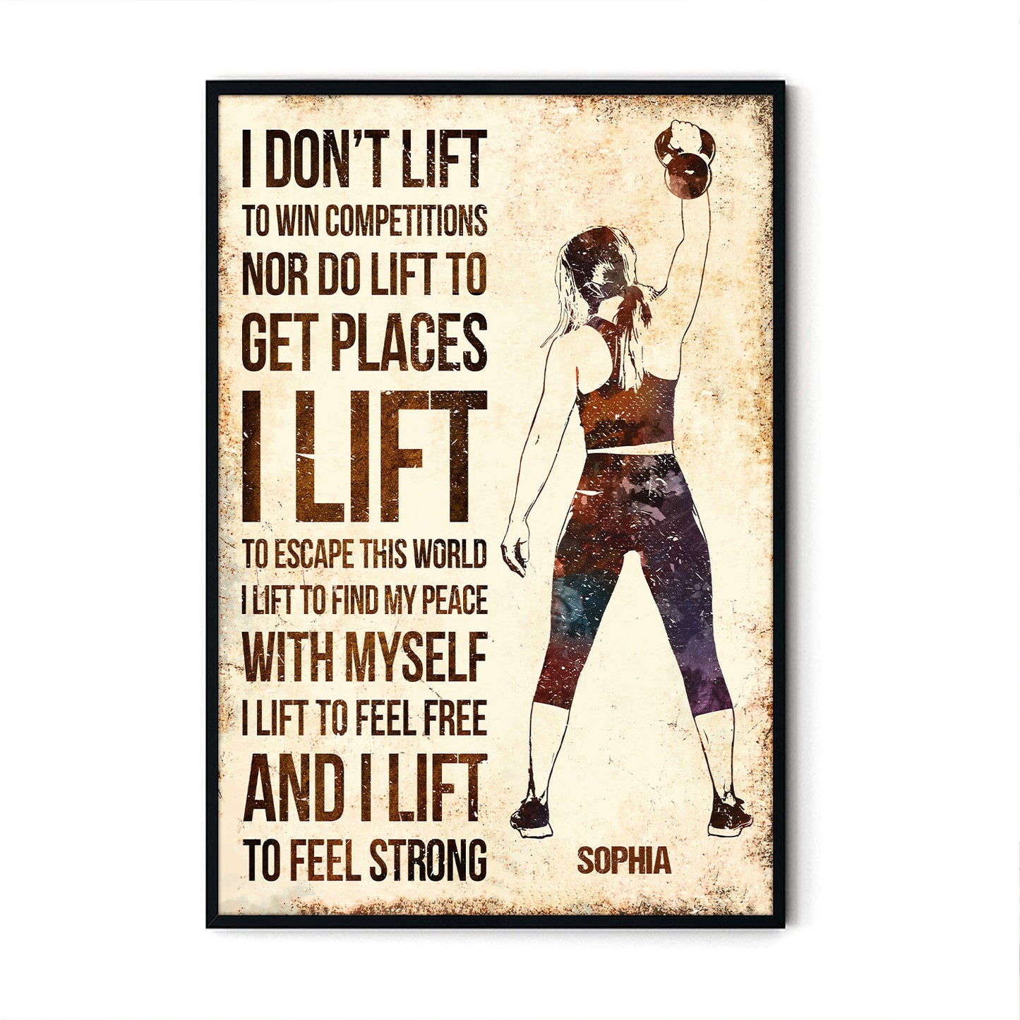 Custom Name I Don't Lift To Win Competitions Personalizedwitch Poster