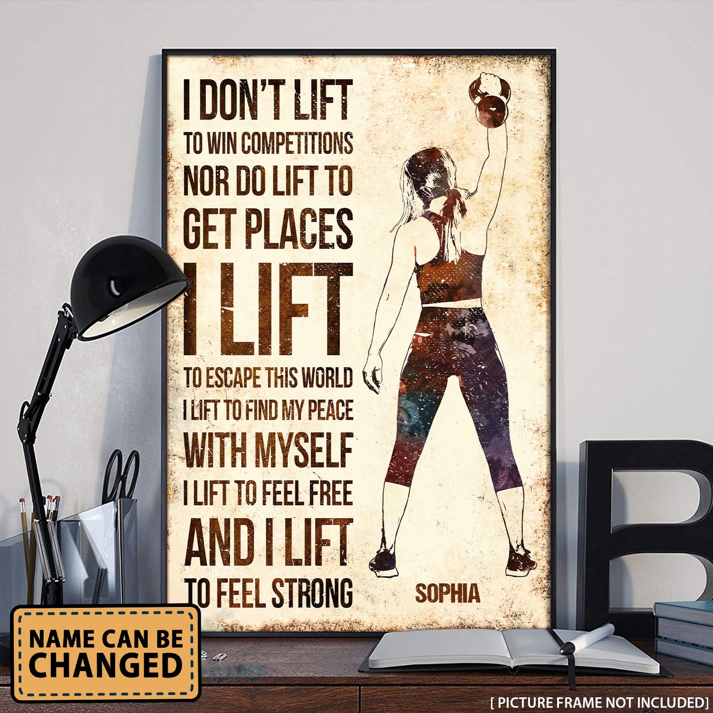 Custom Name I Don't Lift To Win Competitions Personalizedwitch Poster