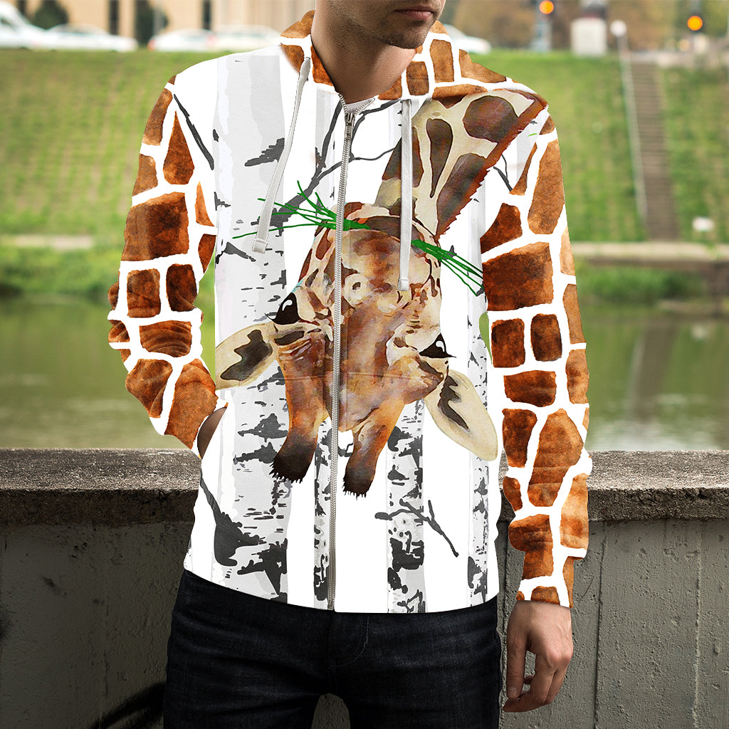 Giraffe Hello - All Over Print Zip Hoodie