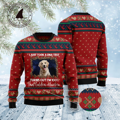 Golden Retriever DNA D1011 Ugly Christmas Sweater