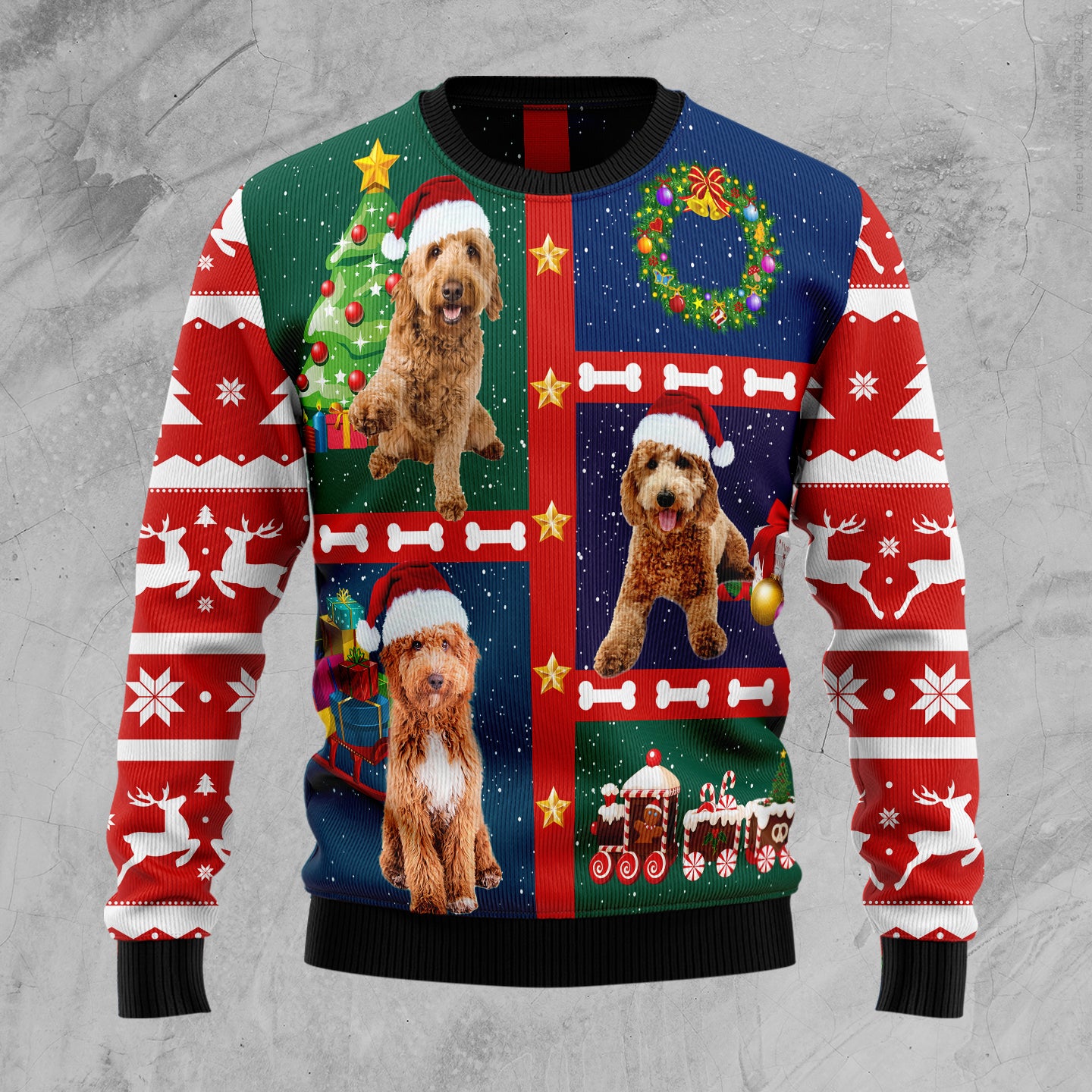 Cute Goldendoodle TG51110 Ugly Christmas Sweater