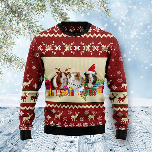 Guinea Pig Snow D1111 Ugly Christmas Sweater