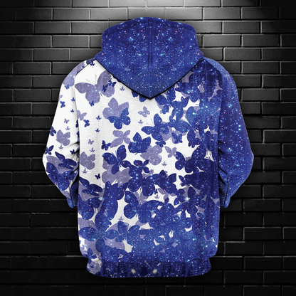 Space Butterfly HT021204 Unisex womens & mens, couples matching, friends, funny family sublimation 3D hoodie christmas holiday gifts (plus size available)