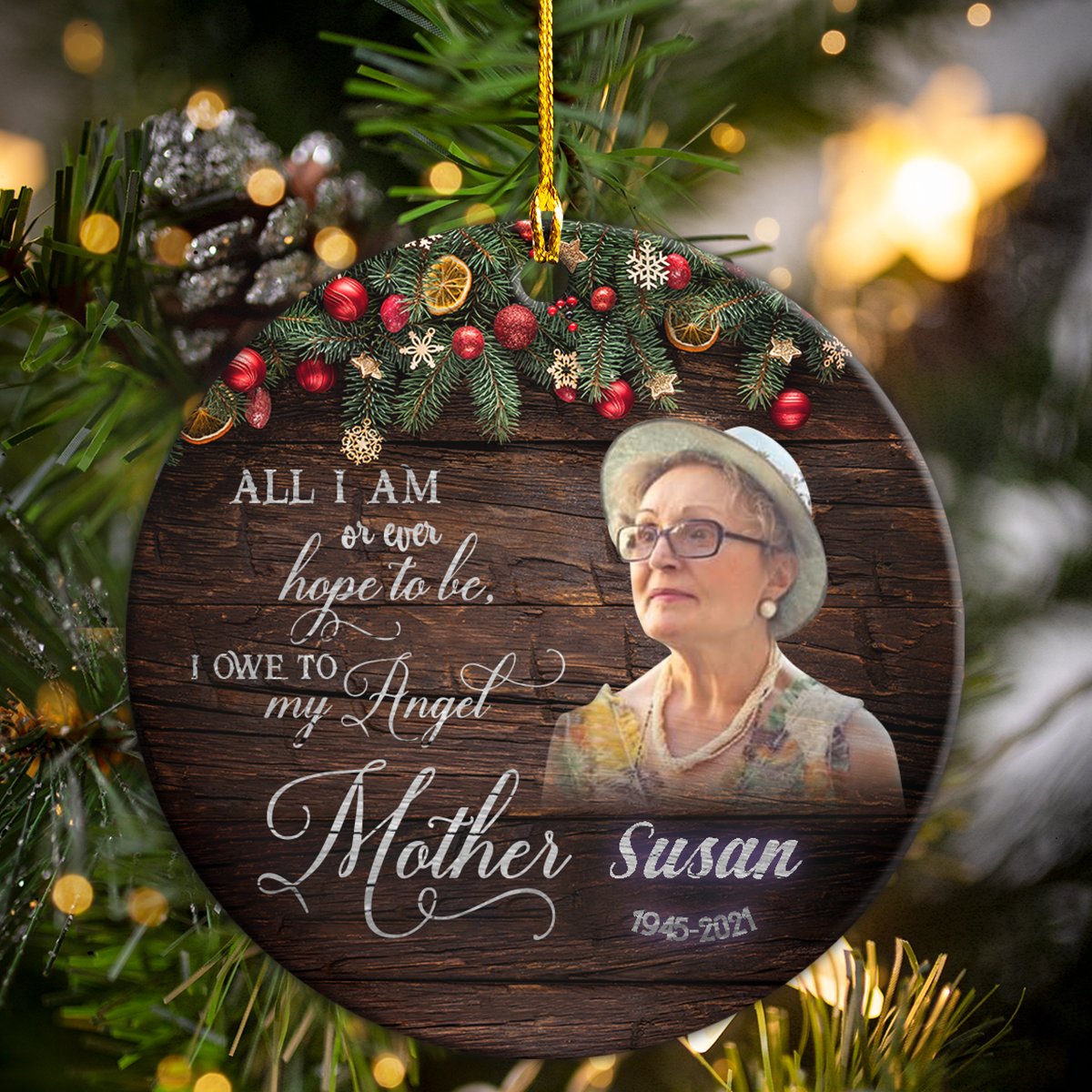 My Angel Mother Personalizedwitch Personalized Christmas Ornament