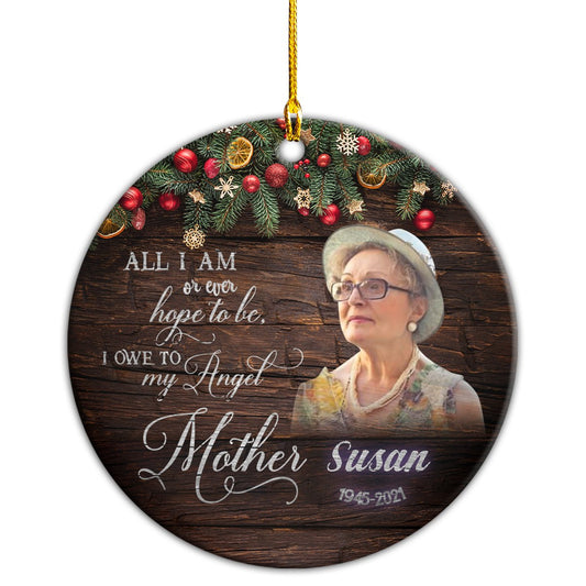My Angel Mother Personalizedwitch Personalized Christmas Ornament