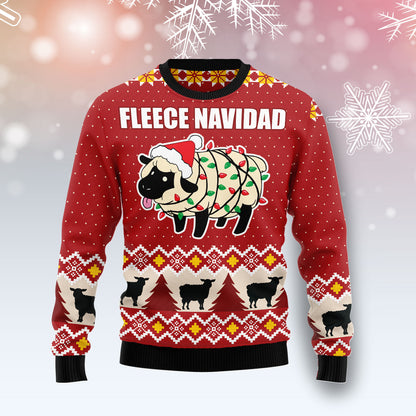 Fleece Navidad HT081222 Ugly Christmas Sweater unisex womens & mens, couples matching, friends, funny family ugly christmas holiday sweater gifts (plus size available)