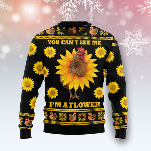 Chicken Flower HT081225 Ugly Christmas Sweater unisex womens & mens, couples matching, friends, funny family ugly christmas holiday sweater gifts (plus size available)