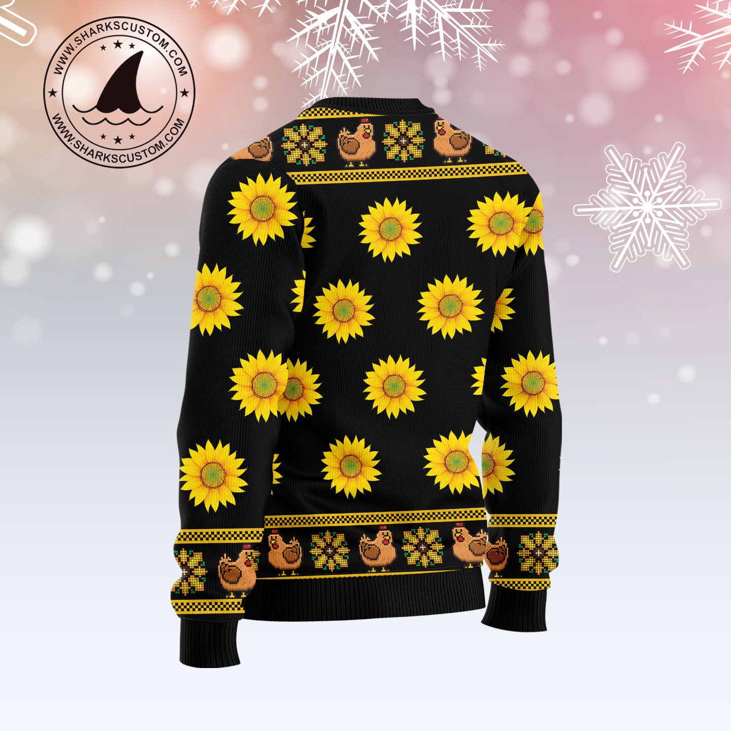 Chicken Flower HT081225 Ugly Christmas Sweater unisex womens & mens, couples matching, friends, funny family ugly christmas holiday sweater gifts (plus size available)