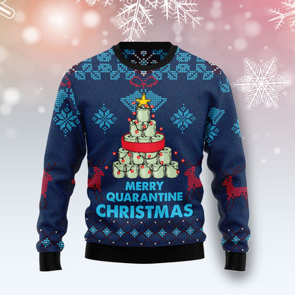 Merry quarantine christmas 2020 HT101220 Ugly Christmas Sweater unisex womens & mens, couples matching, friends, funny family ugly christmas holiday sweater gifts (plus size available)