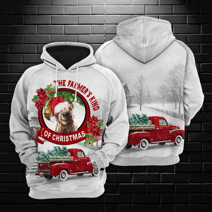Cow The Farmer's Kind Of Christmas HT111204 Unisex womens & mens, couples matching, friends, funny family sublimation 3D hoodie christmas holiday gifts (plus size available)