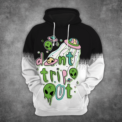 Alien Dont Trip Out HT141220 Unisex womens & mens, couples matching, friends, funny family sublimation 3D hoodie christmas holiday gifts (plus size available)