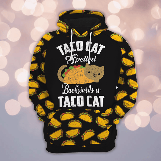 Taco Cat HT141221 Unisex womens & mens, couples matching, friends, funny family sublimation 3D hoodie christmas holiday gifts (plus size available)