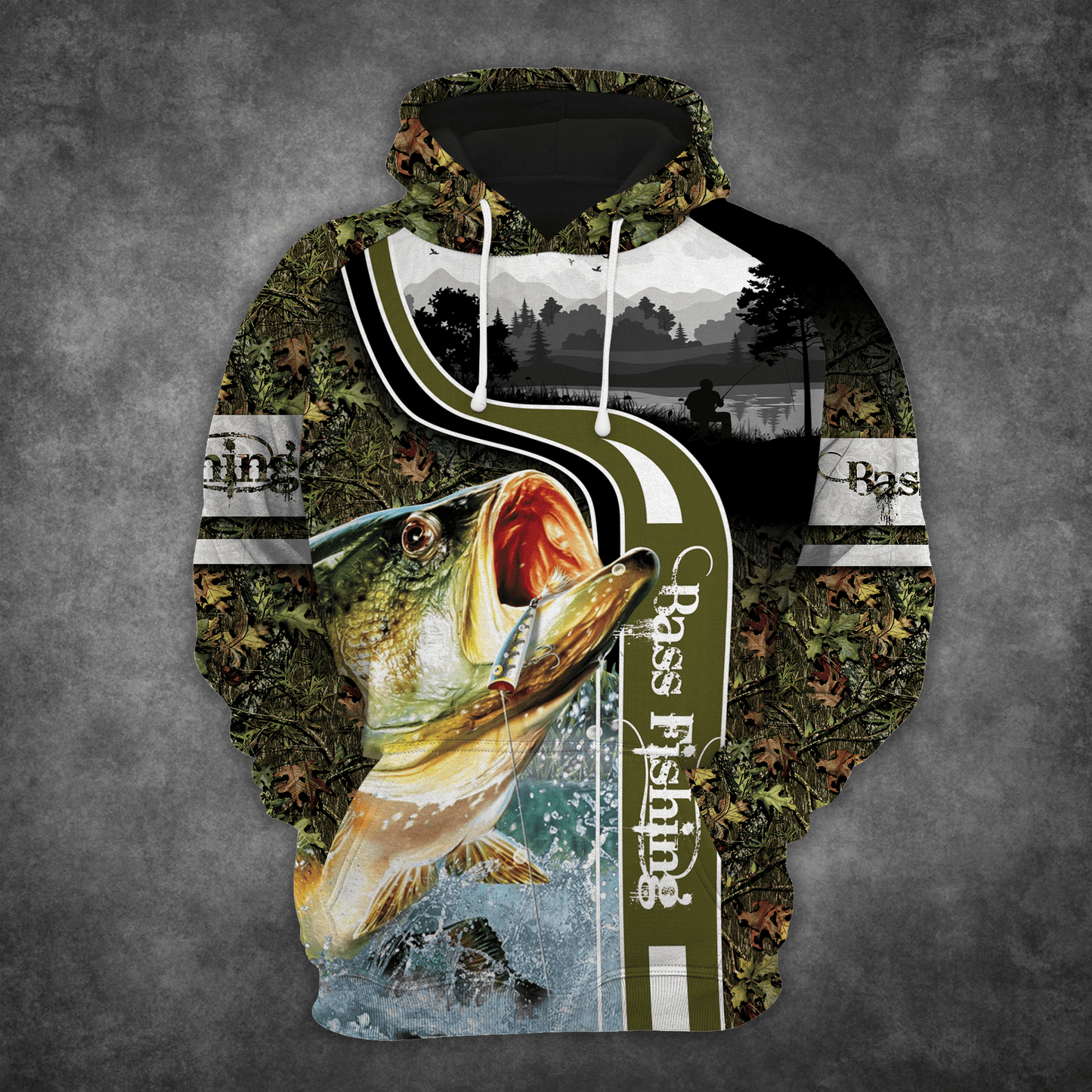 Bass Fishing HT161221 Unisex womens & mens, couples matching, friends, funny family sublimation 3D hoodie christmas holiday gifts (plus size available)