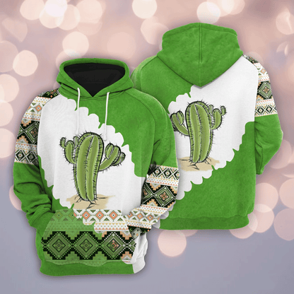 Cactus HT161225 Unisex womens & mens, couples matching, friends, funny family sublimation 3D hoodie christmas holiday gifts (plus size available)