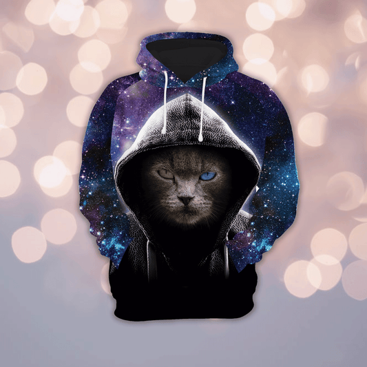 Cool Cat Galaxy HT181131 - All Over Print Unisex Hoodie