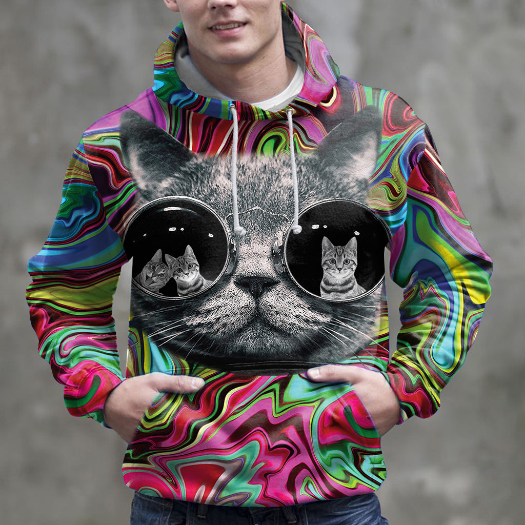 Cool cat HT231102 Unisex womens & mens, couples matching, friends, funny family sublimation 3D hoodie christmas holiday gifts (plus size available)