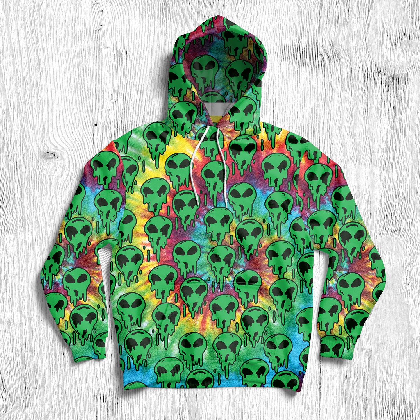 Trippy Green Alien HT231105 Unisex womens & mens, couples matching, friends, funny family sublimation 3D hoodie christmas holiday gifts (plus size available)