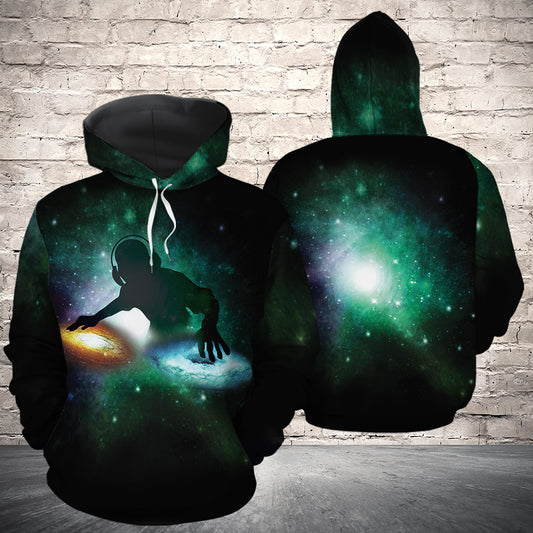 DJ Galaxy HT251120 Unisex womens & mens, couples matching, friends, funny family sublimation 3D hoodie christmas holiday gifts (plus size available)