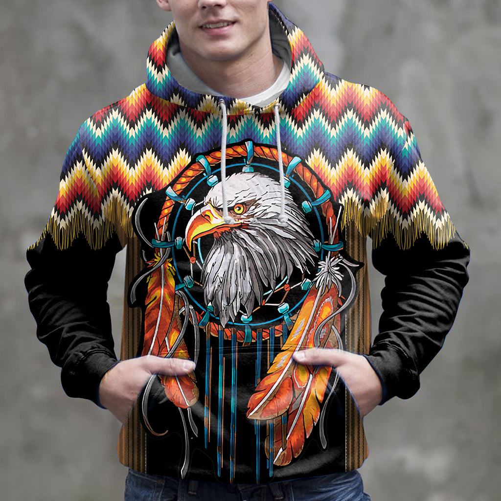 Eagle Xmas Light Funny Christmas Ugly Sweater 3D Gift For Men