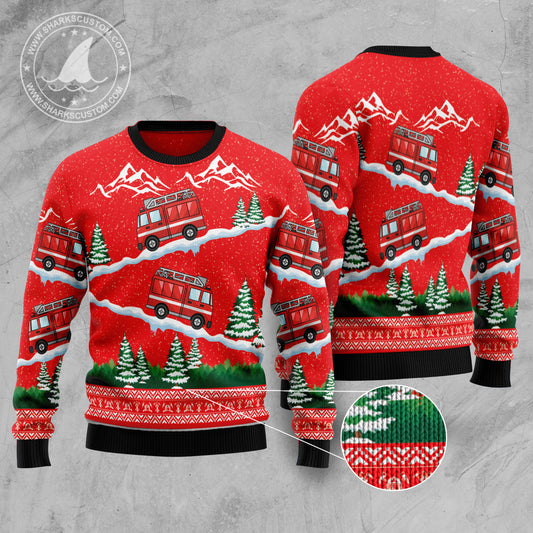 Firefighter HZ101523 Ugly Christmas Sweater unisex womens & mens, couples matching, friends, funny family sweater gifts (plus size available)