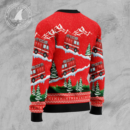 Firefighter HZ101523 Ugly Christmas Sweater unisex womens & mens, couples matching, friends, funny family sweater gifts (plus size available)