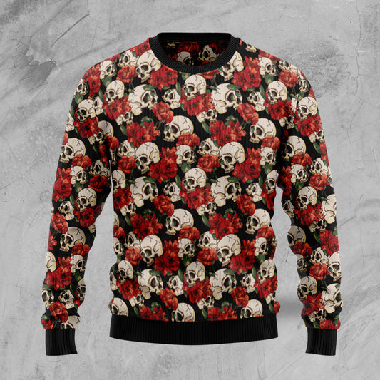 Floral Skull HZ101601 Ugly Christmas Sweater