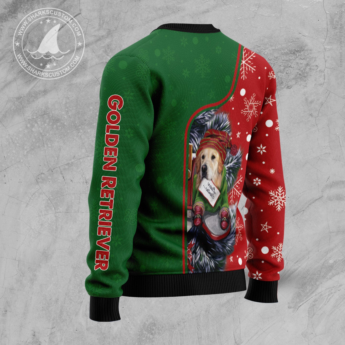 Golden Retriever HZ101609 Ugly Christmas Sweater unisex womens & mens, couples matching, friends, funny family sweater gifts (plus size available)