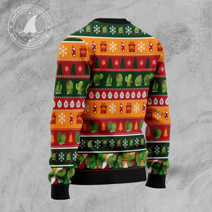 Cactus Hug Me HZ102004 Ugly Christmas Sweater